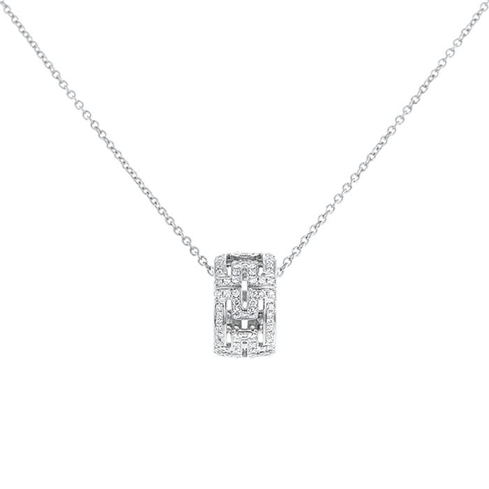 [Luna Brilliance]PARENTESI NECKLACE SILVER DIAMOND