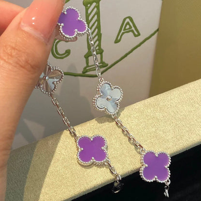 [Luna Brilliance] CLOVER 5 MOTIF VIOLET BRACELET COLLECTION