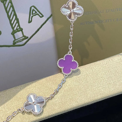 [Luna Brilliance] CLOVER 5 MOTIF VIOLET BRACELET COLLECTION