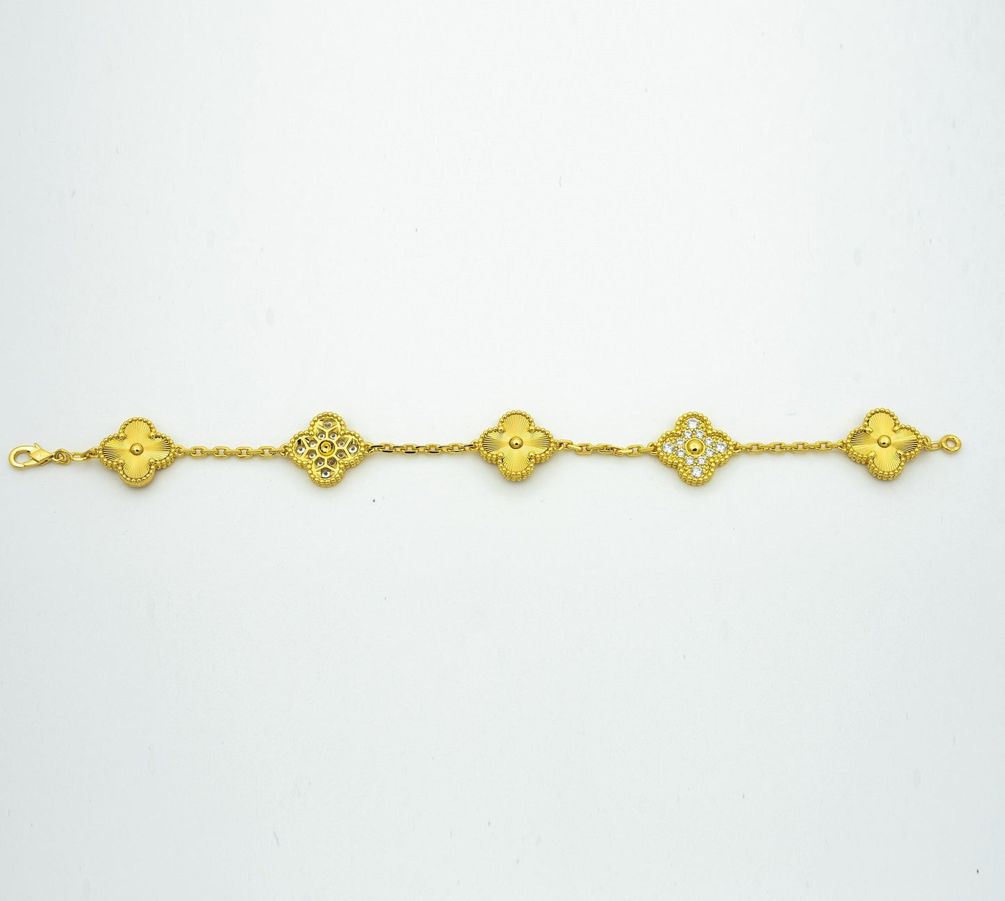 [Lunabriance]CLOVER BRACELET 5 MOTIFS GOLD DIAMOND