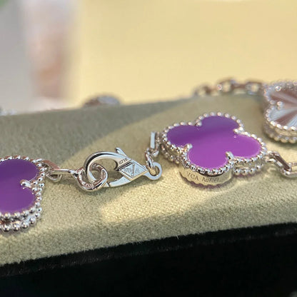 [Luna Brilliance] CLOVER 5 MOTIF VIOLET BRACELET COLLECTION