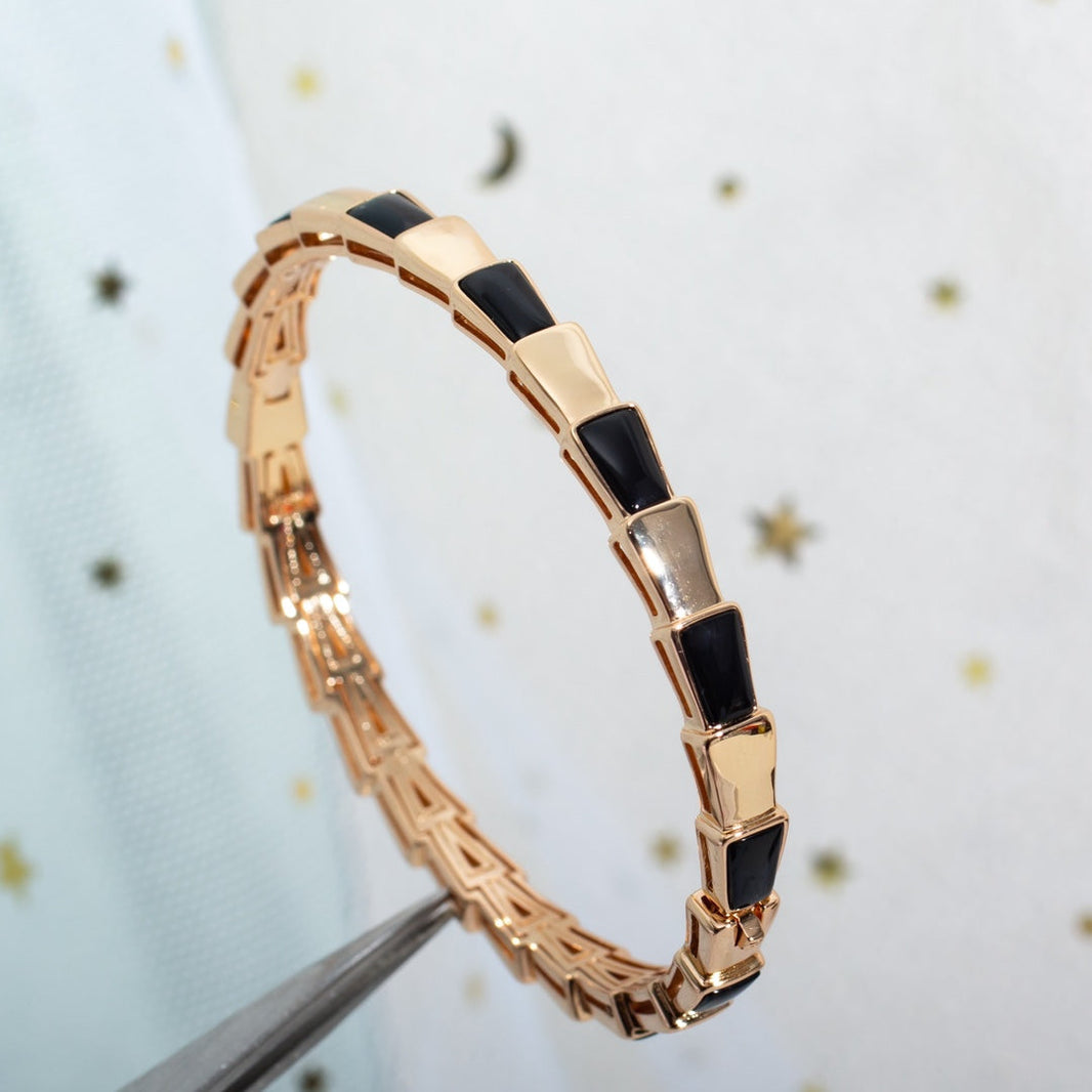 [Luna Brilliance]SERPENTI BRACELET PINK GOLD ONYX