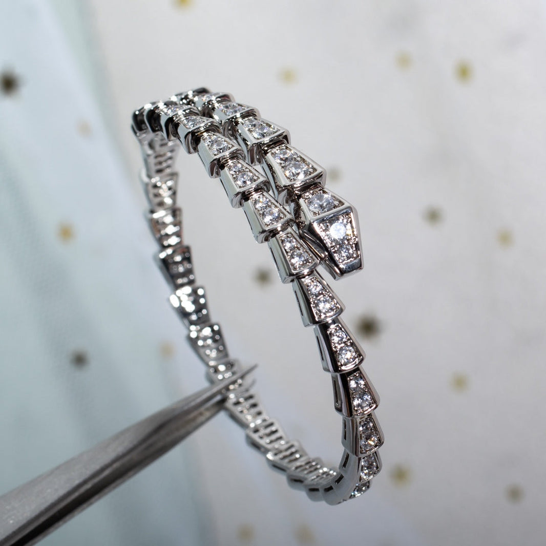 [Luna Brilliance]SERPENTI BRACELET 6MM SILVER DIAMOND