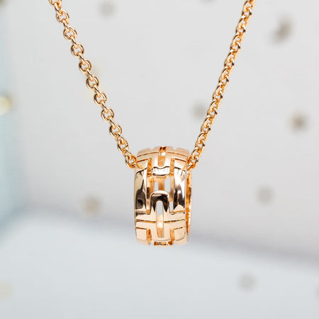[Luna Brilliance]PARENTESI NECKLACE PINK GOLD
