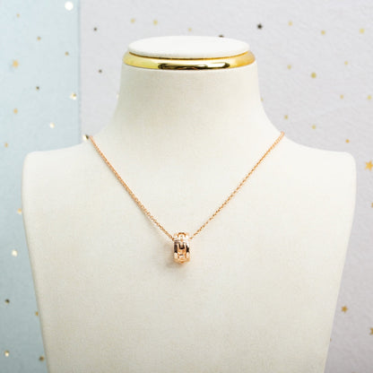 [Lunabriance]PARENTESI NECKLACE PINK GOLD