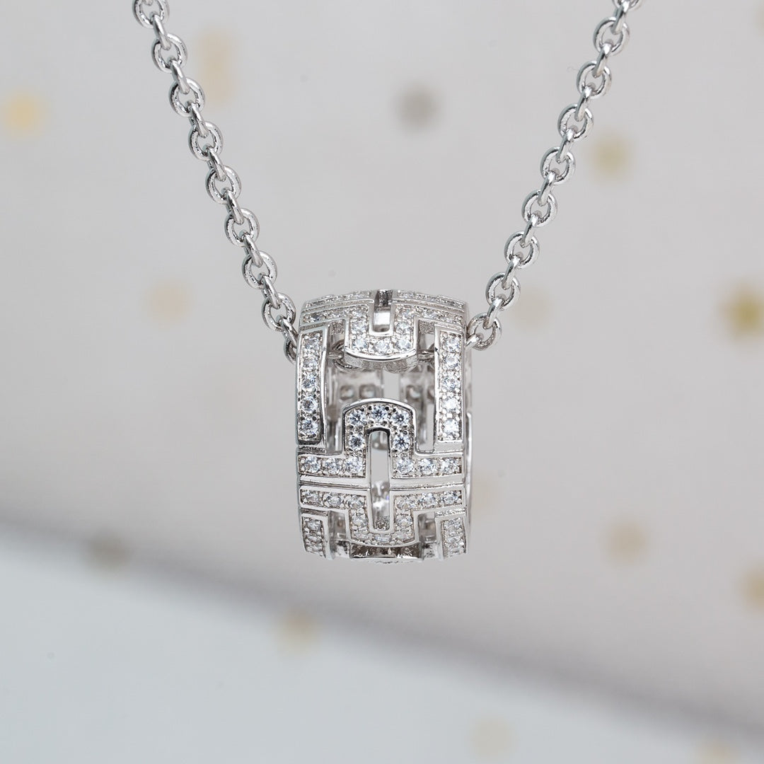 [Lunabriance]PARENTESI NECKLACE SILVER DIAMOND