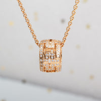 [Luna Brilliance]PARENTESI NECKLACE PINK GOLD DIAMOND