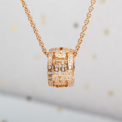 [Lunabriance]PARENTESI NECKLACE PINK GOLD DIAMOND