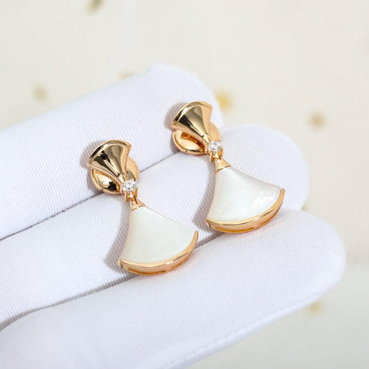 [Lunabriance]DREAM MOP PINK GOLD EARRINGS