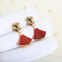 [Luna Brilliance]DREAM Carnelian PINK GOLD EARRINGS