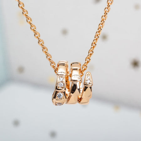 [Luna Brilliance]SERPENTI PINK GOLD NECKLACE DIAMOND