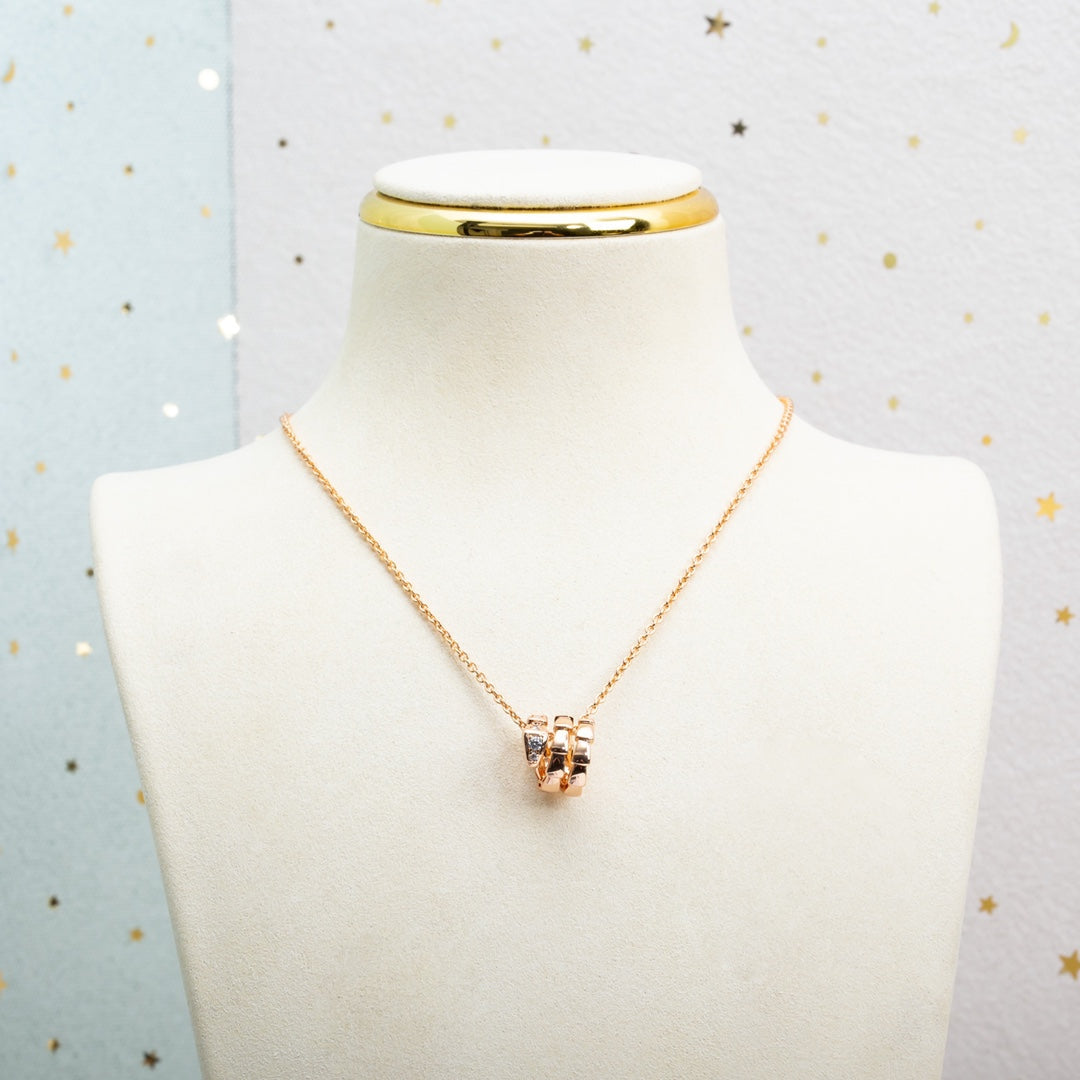 [Lunabriance]SERPENTI PINK GOLD NECKLACE DIAMOND