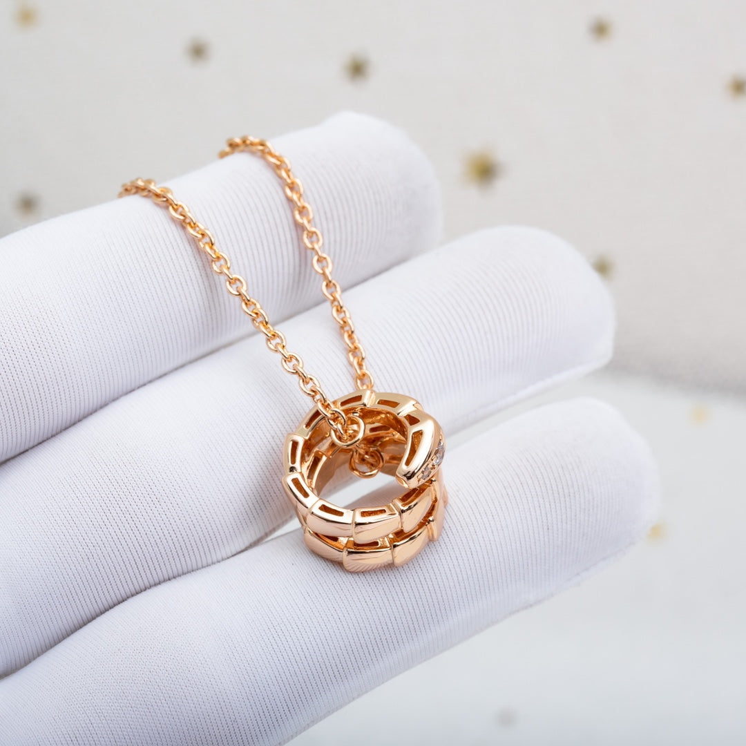 [Lunabriance]SERPENTI PINK GOLD NECKLACE DIAMOND