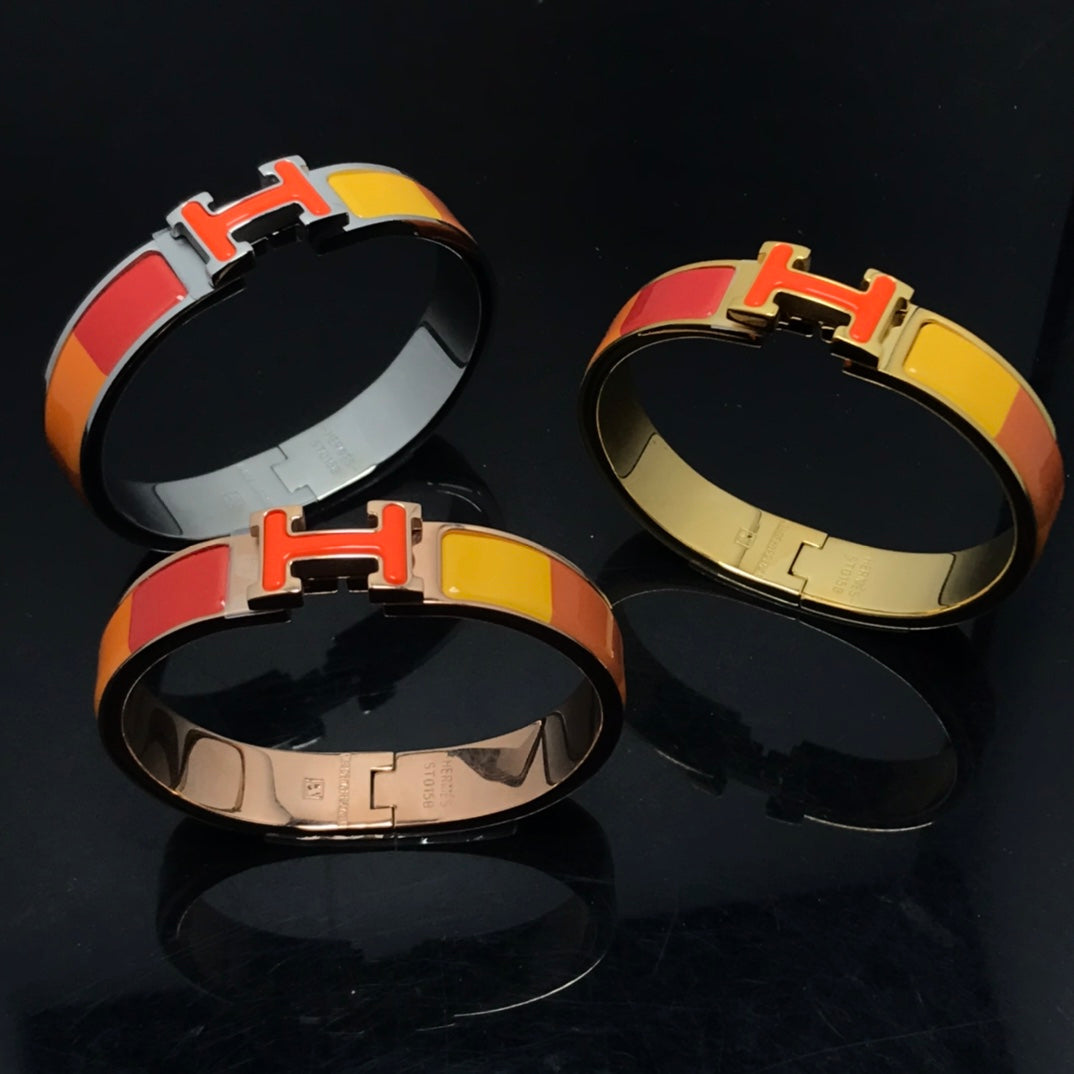 [Lunabriance]H BRACELET ORANGE RAINBOW CERAMIC