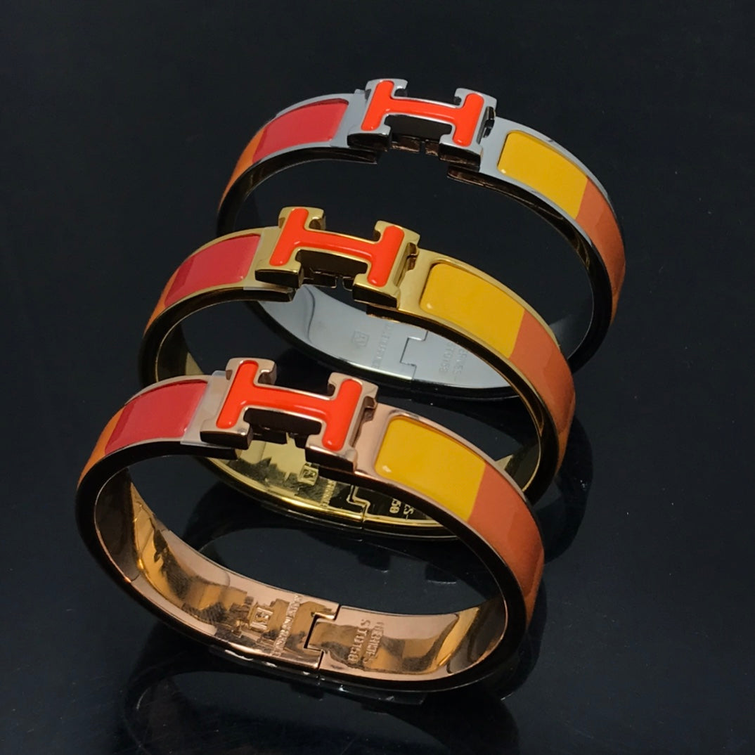 [Lunabriance]H BRACELET ORANGE RAINBOW CERAMIC