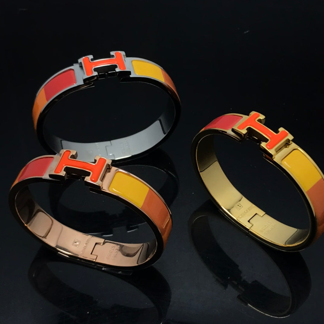 [Lunabriance]H BRACELET ORANGE RAINBOW CERAMIC