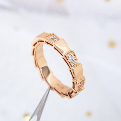 [Lunabriance]SERPENTI RING PINK GOLD  3MM