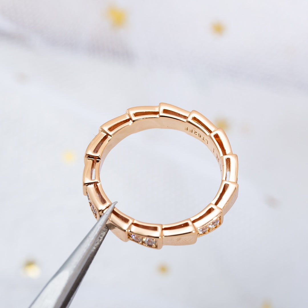 [Lunabriance]SERPENTI RING PINK GOLD  3MM