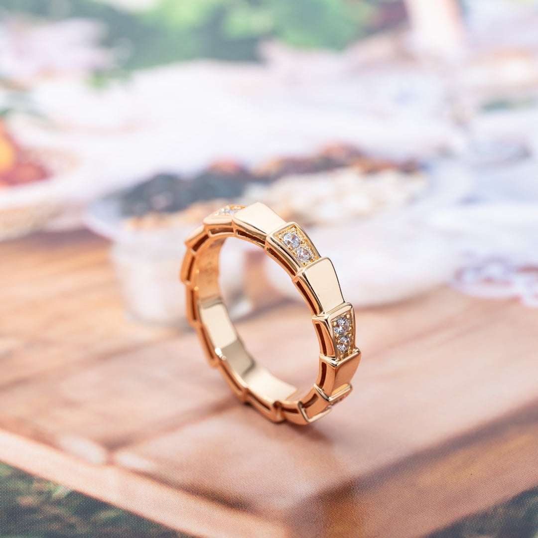 [Lunabriance]SERPENTI RING PINK GOLD  3MM