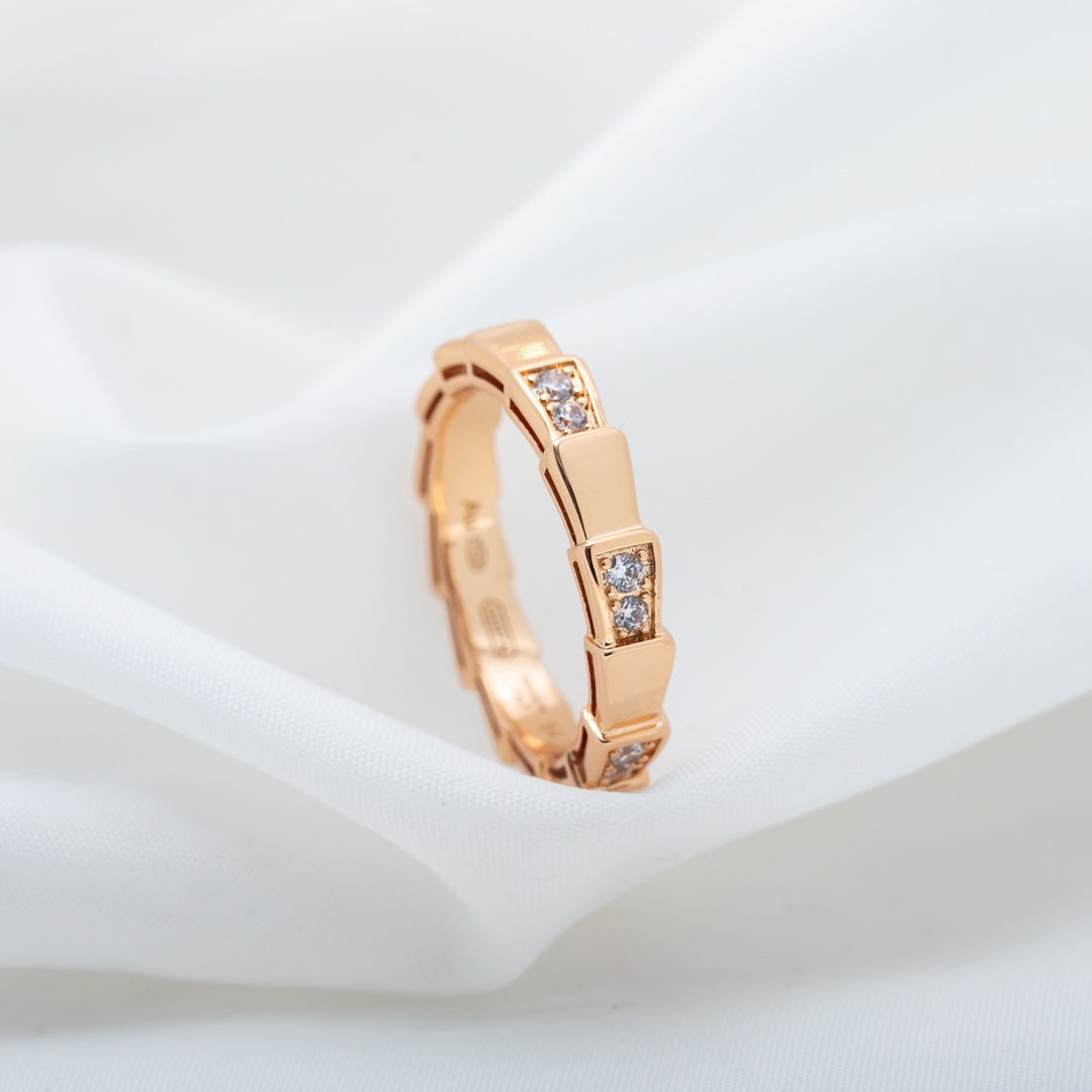 [Lunabriance]SERPENTI RING PINK GOLD  3MM