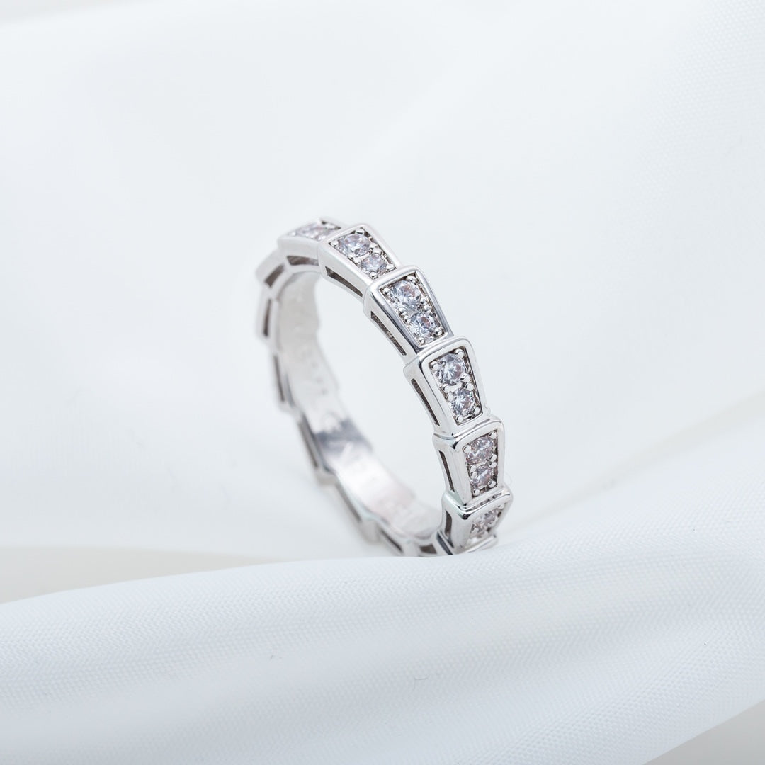 [Lunabriance]SERPENTI RING SILVER DIAMOND PAVED 3MM