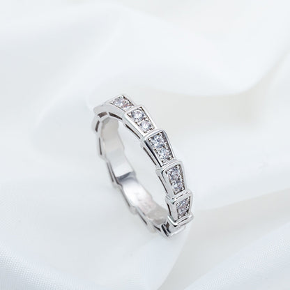 [Lunabriance]SERPENTI RING SILVER DIAMOND PAVED 3MM