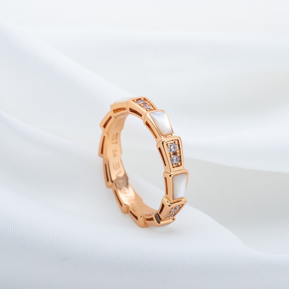 [Lunabriance]SERPENTI RING PINK GOLD DIAMOND MOP 3MM