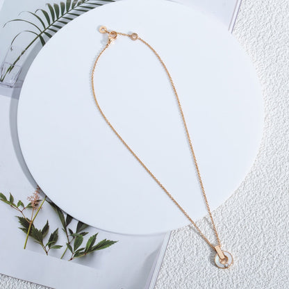 [Lunabriance]GARI NECKLACE PINK GOLD MOP