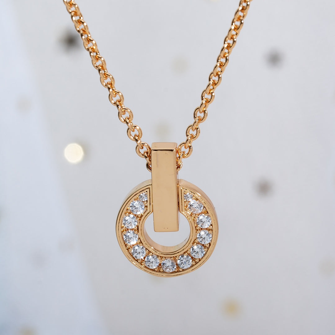 [Lunabriance]GARI NECKLACE PINK GOLD DIAMOND