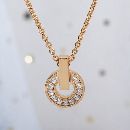 [Lunabriance]GARI NECKLACE PINK GOLD DIAMOND