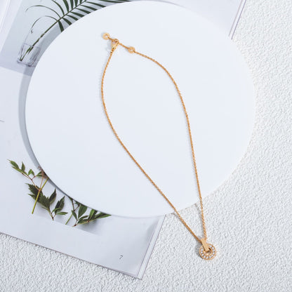 [Lunabriance]GARI NECKLACE PINK GOLD DIAMOND