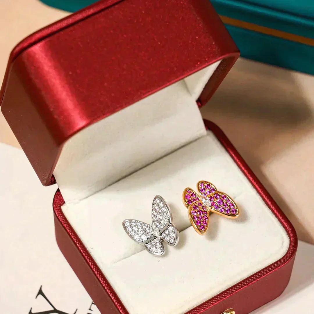 [Lunabriance]TWIN BUTTERFLY DIAMOND RING