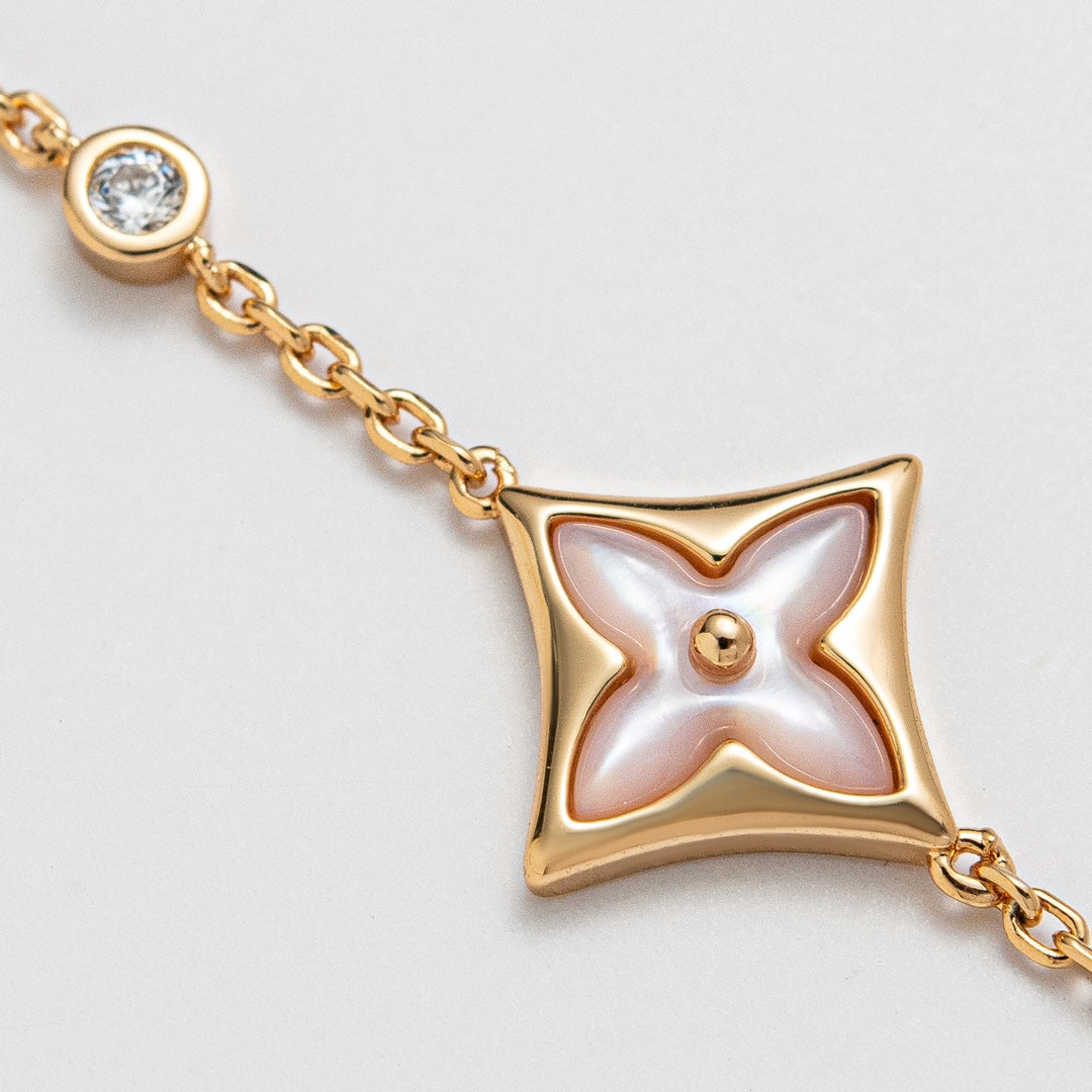 [Lunabriance]STAR 1 DIAMOND PINK GOLD BRACELET