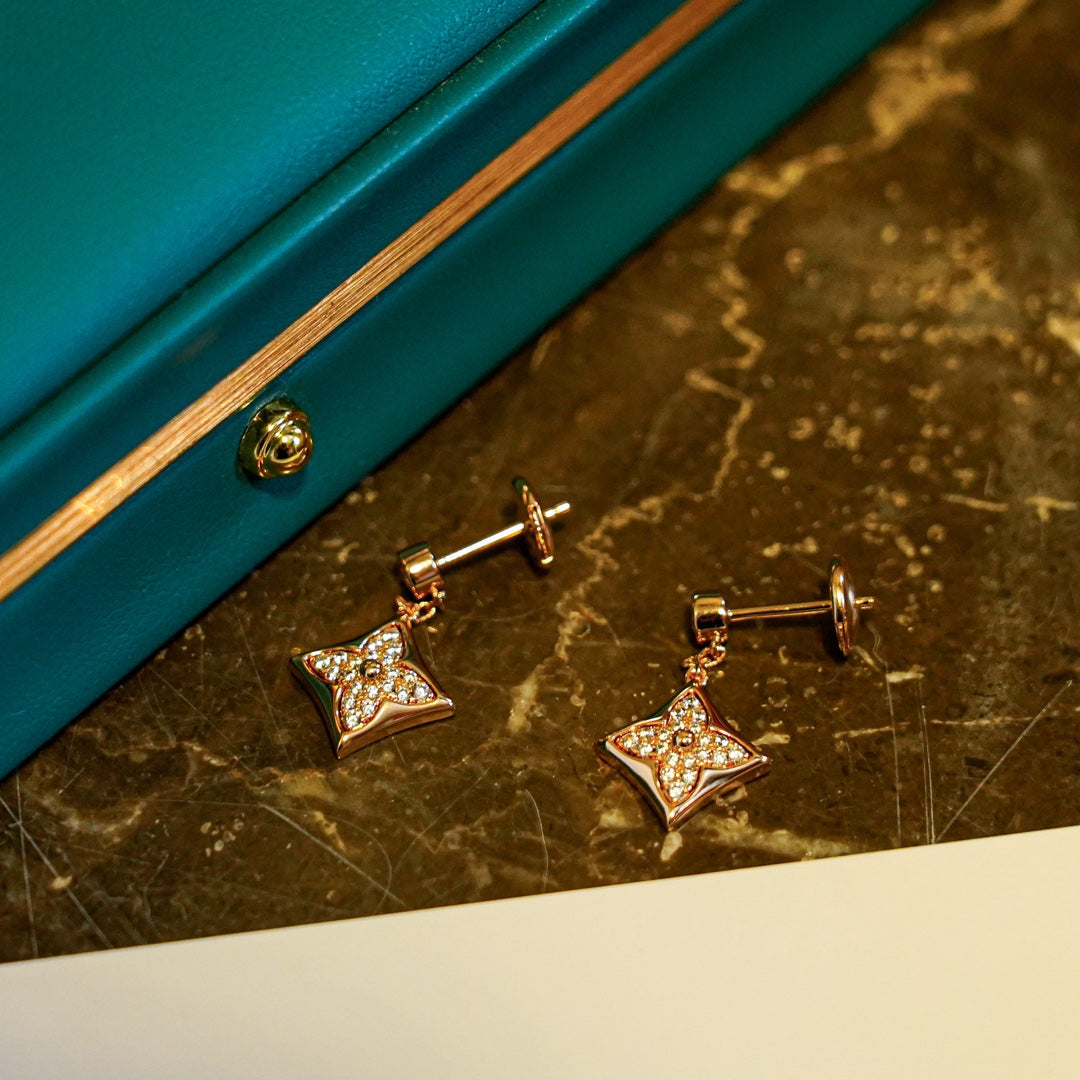 [Lunabriance]STAR DIAMONDS EARRINGS GOLD