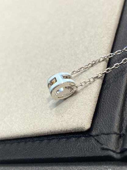 [Lunabriance]POP H LIGHT BLUE NECKLACE