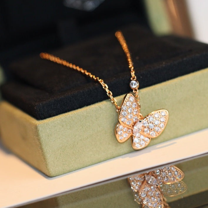 [Lunabriance]BUTTERFLY DIAMOND NECKLACE