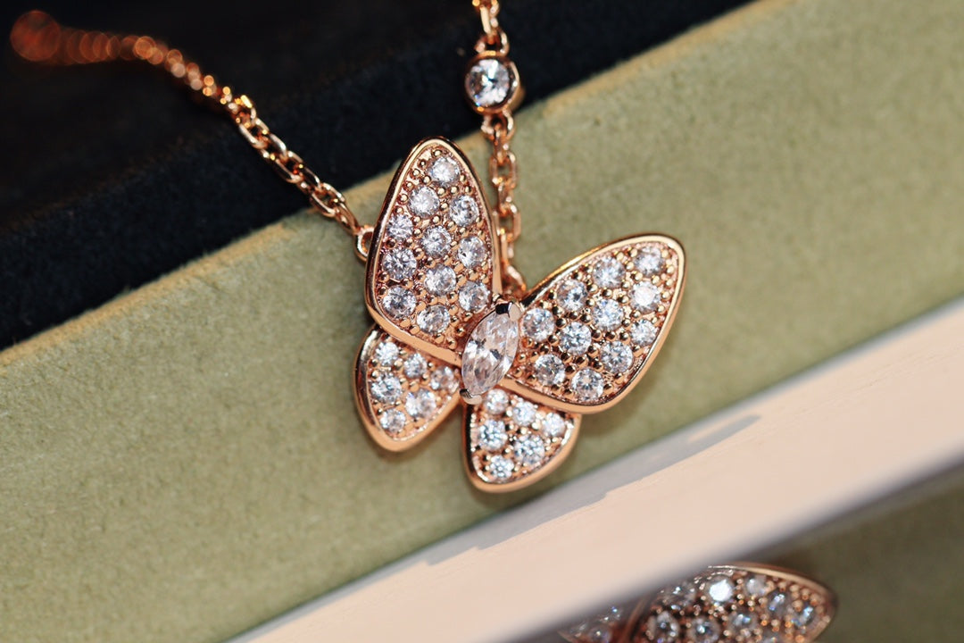 [Lunabriance]BUTTERFLY DIAMOND NECKLACE