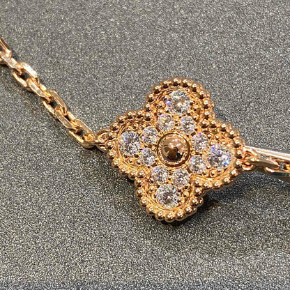 [Luna Brilliance] CLOVER 5 MOTIF FULL DIAMOND BRACELET COLLECTION