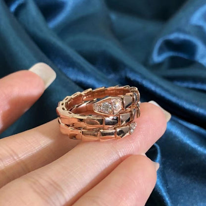 [Lunabriance]SERPENTS DOUBLE ROW DIAMOND RING