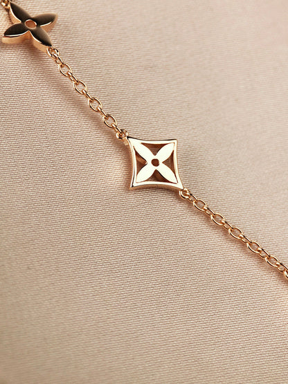 [Lunabriance]STAR AND SUN 7 MOTIFS GOLD BRACELET