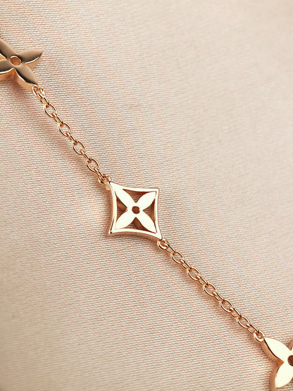 [Lunabriance]STAR AND SUN 7 MOTIFS GOLD BRACELET