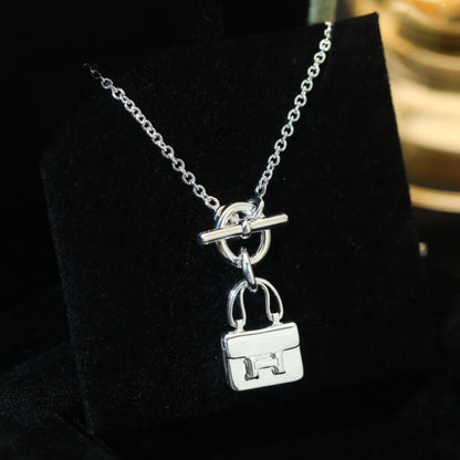 [Lunabriance]POP H PEDANT SILVER NECKLACE