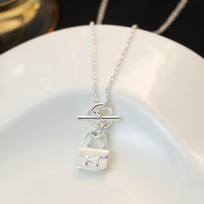 [Lunabriance]POP H PEDANT SILVER NECKLACE