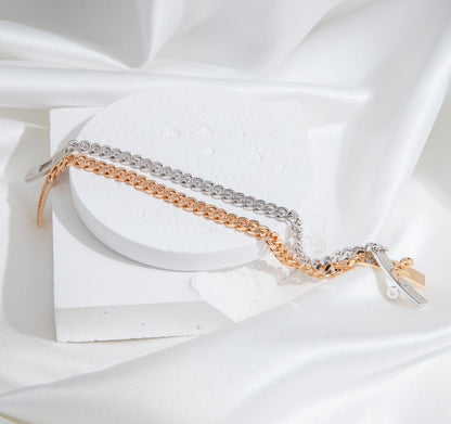 [Lunabriance]KELLY CHAIN SILVER DIAMOND BRACELET