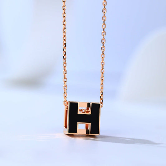 [Lunabriance]H CAGE PINK GOLD NECKLACE