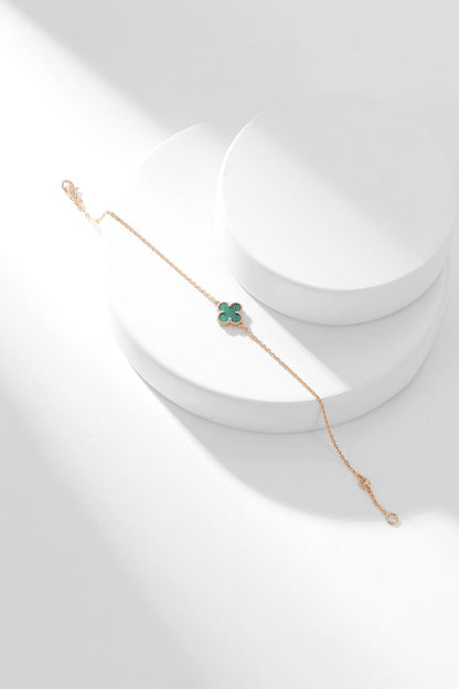 [Lunabriance]CLOVER BRACELET MALACHITE 1 MOTIF