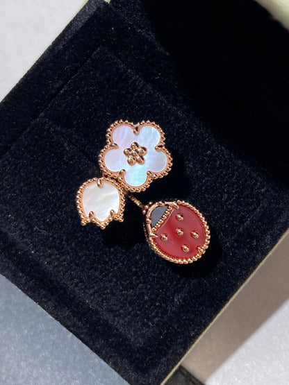 [Lunabriance]LUCKY 3 MOTIF ROSE GOLD RING