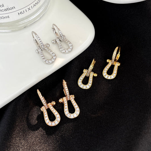 [Lunabriance]FORCE 10 FULL DIAMOND DROP EARRINGS MEDIUM MODEL