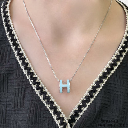 [Lunabriance]POP H SKY BLUE NECKLACE