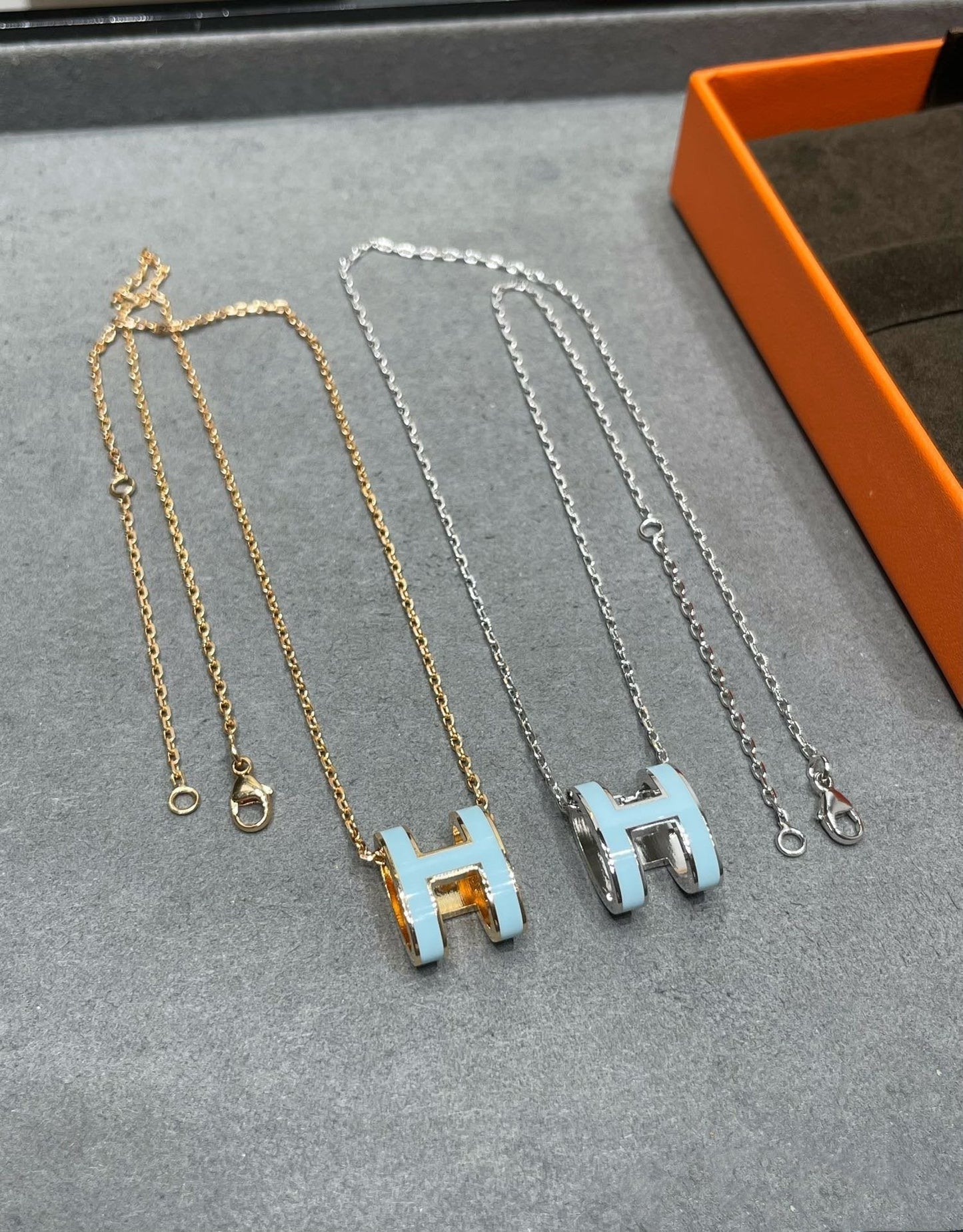 [Lunabriance]POP H SKY BLUE NECKLACE